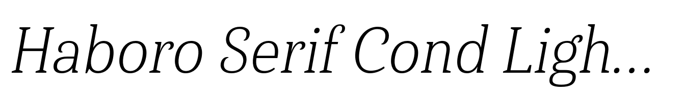 Haboro Serif Cond Light It